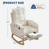 Modern Nursery Rocking Chair, Comfortable Rocker Recliner with Side Pocket, Footrest, Mid Century Upholstered Rocker Glider for Living Room, Bedroom - 2 of 4
