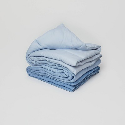 Ombre Cotton 15lbs Weighted Blanket Blue - Gravity x Modernist