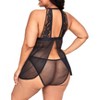 Adore Me Women's Alexus Babydoll Lingerie XL / Jet Black. - 3 of 3