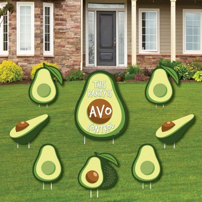 Big Dot of Happiness Hello Avocado - Yard Sign and Outdoor Lawn Decorations - Fiesta Party Yard Signs - Set of 8