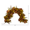 Nearly Natural 6-ft Autumn Magnolia Leaf and Berries Artificial Garland - 2 of 2