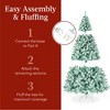 Best Choice Products Pre-Lit Sage Green Christmas Pine Tree w/ Flocked Branches, Warm-White Lights - 4 of 4