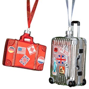 Every Day is Christmas 2pc Cute Glass Blown Ornaments Hand Made Unique Figurines Christmas Decoration - 1 of 4