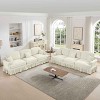 Modular Mid-Century Sectional Sofa, 6-Seater Couch with Flared Arms with Removable Skirt, Upholstered Chenille Sofa with Cushion-Coolbibila - 2 of 4