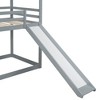 NicBex Twin over Twin Bunk Bed Roof Shape Loft Bed Wooden Bed Frame with Convertible Slide and Ladder, Guardrail, No Box Spring Required - 4 of 4