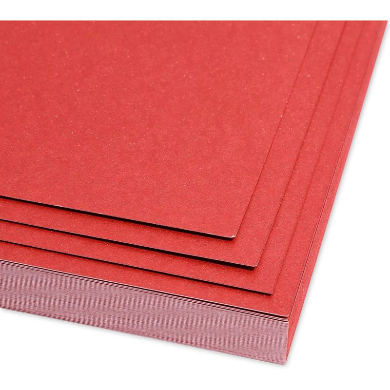 Paper Junkie 50-Pack Red Shimmer Cardstock Paper, Metallic Paper for Arts and Crafts (8.5 x 11 in), 5 of 6