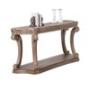 54" Transitional Sofa Table with Scroll Carved Legs, Dentil Moldings, and Open Bottom Shelf for Living Room - 2 of 4
