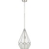 Progress Lighting, Cinq Collection, 1-Light Pendant, Brushed Nickel, Geometric Glass Shade - 2 of 4