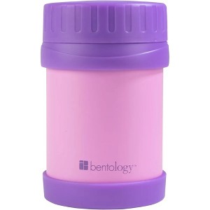 Bentology Stainless Steel Insulated Lunch 13oz Jar – Leak-Proof Container for Hot & Cold Food - BPA Free - Fits Most Lunch Boxes - Pink & Purple - 1 of 4