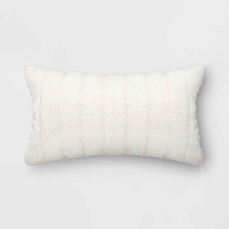 Oversized Channeled Boucle Lumbar Throw Pillow - Threshold™, 1 of 8