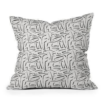 Holli Zollinger Outdoor Throw Pillow White/Black - Deny Designs