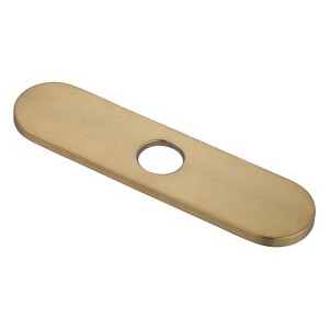 WOWOW 10 in. x 2.56 in. x 0.37 in. Stainless Steel Kitchen Sink Faucet Hole Cover Deck Plate - 1 of 4