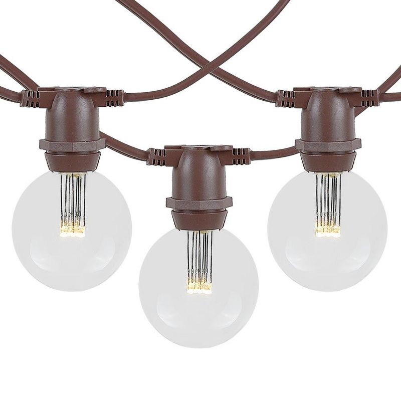 Novelty Lights Globe Outdoor String Lights with 25 In-Line Sockets Brown Wire 25 Feet, 1 of 9