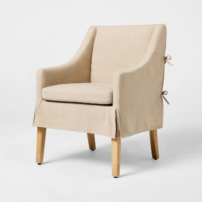 Camas Slipcover Dining Chair Khaki - Threshold™ designed with Studio McGee