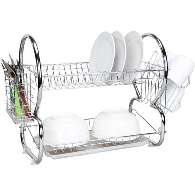 Home Basics 2-Tier Chrome Dish Drainer