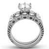 Slickblue Women’s Polished Stainless Steel Round Solitaire Wedding Ring with 8mm Clear CZ, No Plating, size 5–11 - 3 of 4