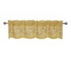 Kate Aurora Shabby Sheer Embroidered Complete 3 Piece Floral Rod Pocket Cafe Kitchen Curtain Tier & Valance Set - 3 of 4