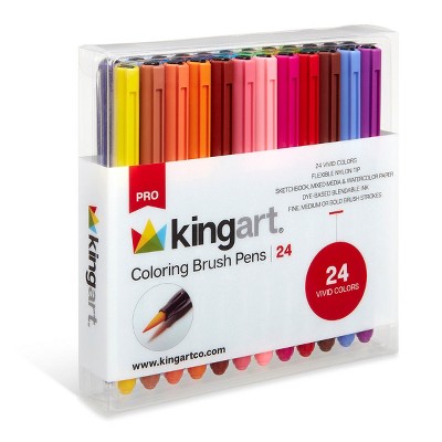 KINGART PRO Coloring Brush Pens 24 Colors