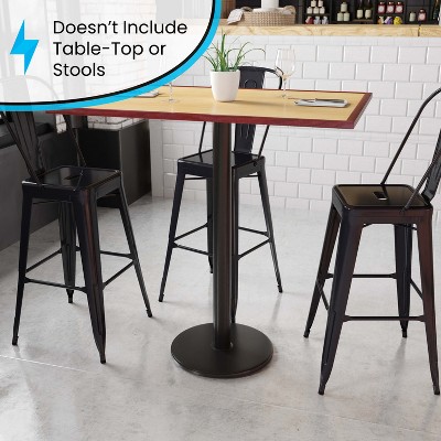 Beverly Black Cast Iron 18" Disk Style Bar Height Table Base
