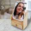 Pursonic Beauty Essentials Set – Studio Makeup Brush Set, Multi-Shape Sponges, and Dual-Sided Vanity Mirror with Bamboo Base - 4 of 4