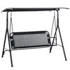 Resenkos 2-Seater Swing Chair, Outdoor Porch Swing With Adjustable Canopy, Comfortable Armrests, - 2 of 4