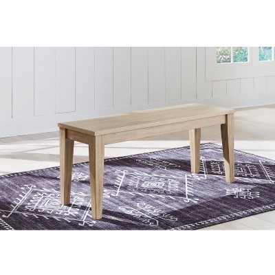 Gleanville 42" Beige Melamine Dining Bench
