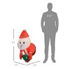 NAYSAYE 3FT Hanging Santa Claus Inflatable Holding Wreath Christmas Decoration Festive Holiday Yard Display for Home Garden, 18.1"*29.5"*41.3" - 2 of 4