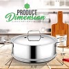 NutriChef Steamer Insert with Lid - Stainless Steel - 3 of 4
