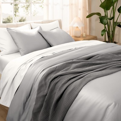 400 Thread Count Organic Cotton Sateen Duvet Cover and Sham Set by Bare Home