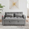 SKRAN Versatile Foldable Sofa Bed in 3 Lengths, Modern Sofa Sofa Sofa Velvet Pull-Out Bed, Adjustable Back and Ashtray and Swivel Phone Stand - 4 of 4