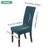 Unique Bargains Waterproof Jacquard Elastic Band Durable Dining Chair Slipcovers - 3 of 4