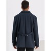 Lars Amadeus Men's Classic Winter Notched Collar Double Breasted Peacoat - 3 of 4