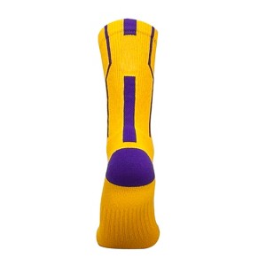 Mk Socks Player ID Jersey Number SINGLE Crew Sock - Gold, Purple, White - 1 of 1