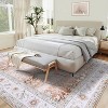 Vintage Area Rug for Living Room, Machine Washable, Non-Slip Low Pile Stain & Fade Resistant Distressed Accent Rug - 2 of 4