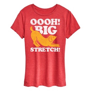 Women's - Instant Message - Dog Oooh Big Stretch Short Sleeve Graphic T-Shirt - 1 of 4