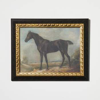 8" x 10" Stallion on Canvas Board with Ant Frame Gold/Light Brown - Threshold™ designed with Studio McGee