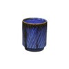 Cheung's Parlora Crossed Diagonal Pattern Straight Side Ceramic Pot - Small - Blue - 3 of 4