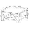 Coaster,Lindley Square Tempered Mirror Acrylic Coffee Table - 2 of 4