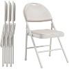 GustoWave Set of 4 Folding Chairs with Fabric Padding – Metal Foldable Guest Chairs with Backrest for Indoor/Outdoor, Office, Dining, Camping - 2 of 4