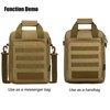 Tactical Messenger Bag, Tactical Briefcase for Men Tactical Laptop Bag Heavy Duty MOLLE Shoulder Pack Handbag for Men(Black) - 2 of 4