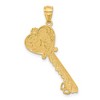 Black Bow Jewelry 14k Yellow Gold & White Rhodium Plated I love You Key Pendant, 13mm - 3 of 4