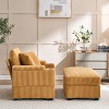 GDFStudio Ulen Modern Corduroy Upholstered Storage Chair with Ottoman and Detachable Cushions - 4 of 4