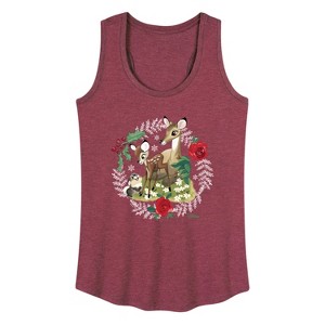 Women's - Disney - Christmas - Family In The Forest Graphic Racerback Tank - 1 of 4