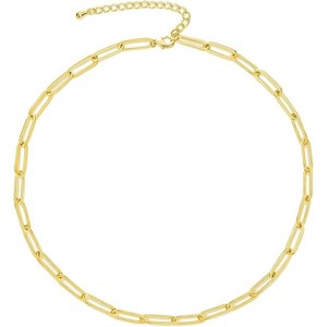 Gold Beaded Wave Chain Necklace for Women, 14K Gold Plated Layered Minimalist Choker - 1 of 4