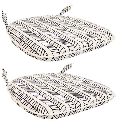 Sunnydaze U-Shaped Outdoor Seat Cushions with Ties - " W Top (" W Bottom) x " Thick - Arrow Stripes