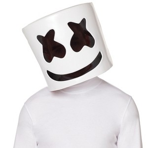 Adult Dubstep Music Artist Marshmello Costume Mask - 16 in. - White - 1 of 1