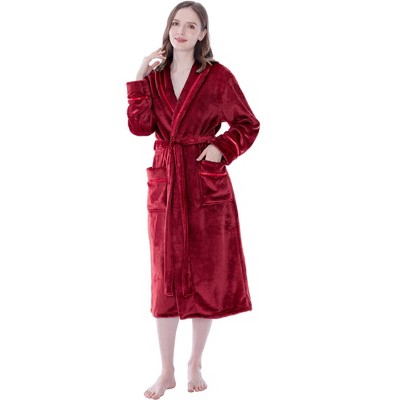 Pavilia Women Plush Fleece Robe, Soft Textured Bathrobe, Lady Cozy Spa ...