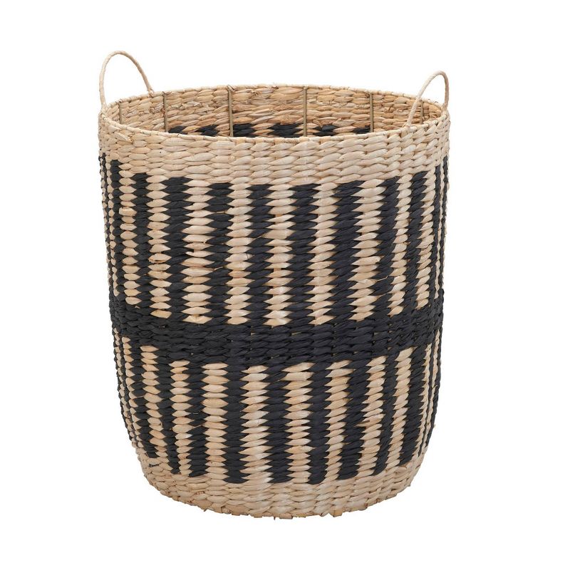 Household Essentials Pillar Basket with Handles Cattail and Paper Rope, 1 of 10