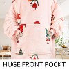 Catalonia Woman Wearable Blanket Hoodie Oversized Sweatshirt, Warm Fleece Pullover Adult Blanket, Cozy Birthday Gift for Woman Wife - 4 of 4