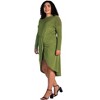 24seven Comfort Apparel Long Sleeve Dressy Tulip Skirt Knee Length Plus Size Dress - 2 of 4